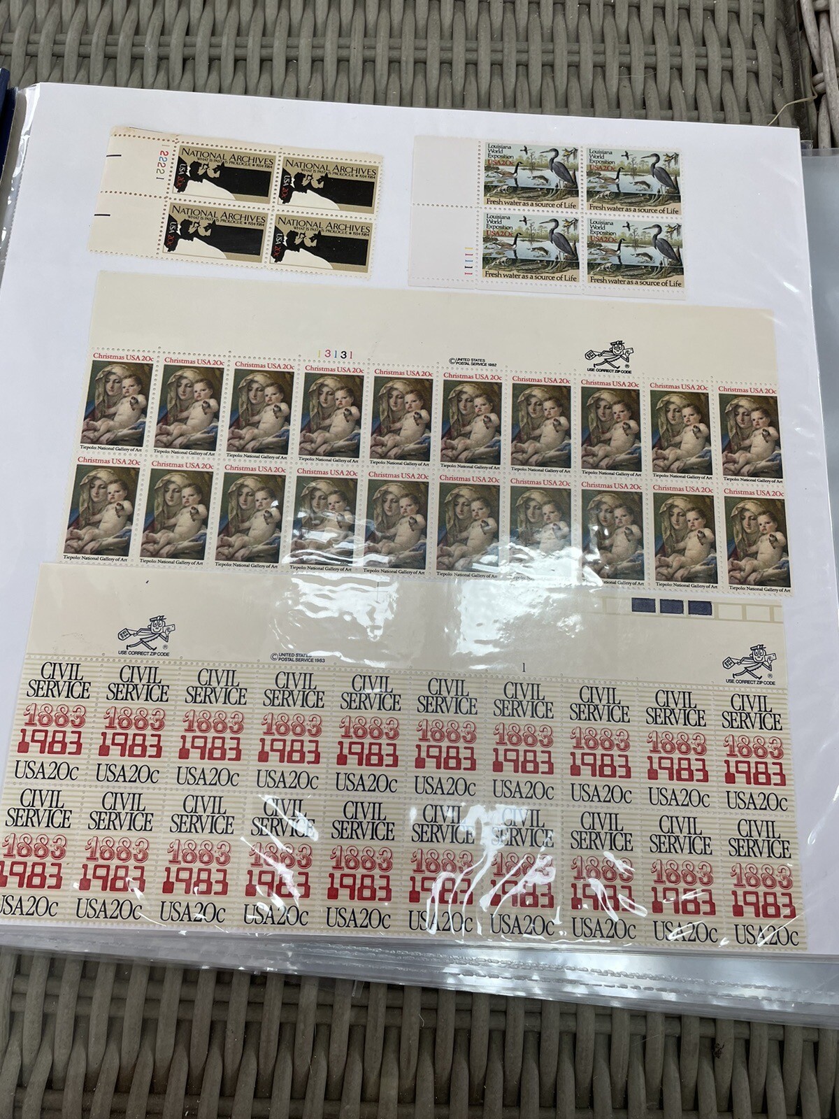Lot of 284 Twenty Cent U.S. Postage Stamps (See Attached Pictures)