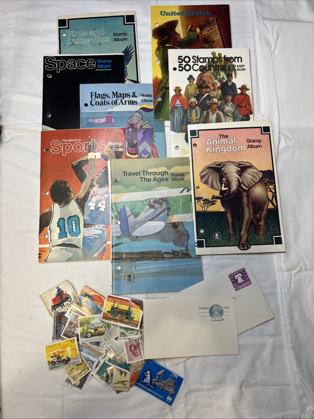 Vintage USPS Stamp Collection Lot – Stamps Booklets Sheets Animals & More