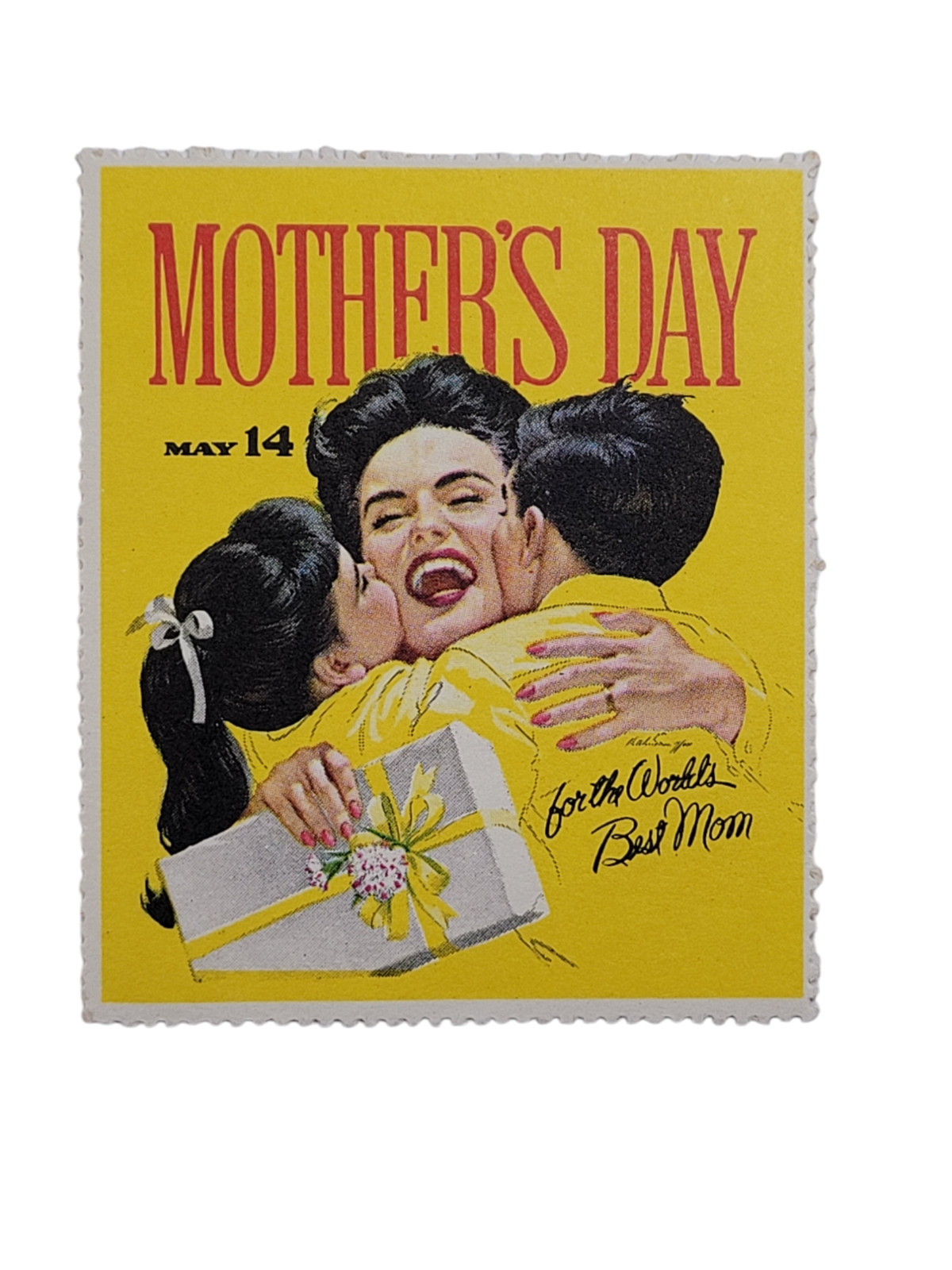 Oversized Mother’s Day Stamp Vintage 2 by 2.5 Inches Rare HTF See Pics Holiday