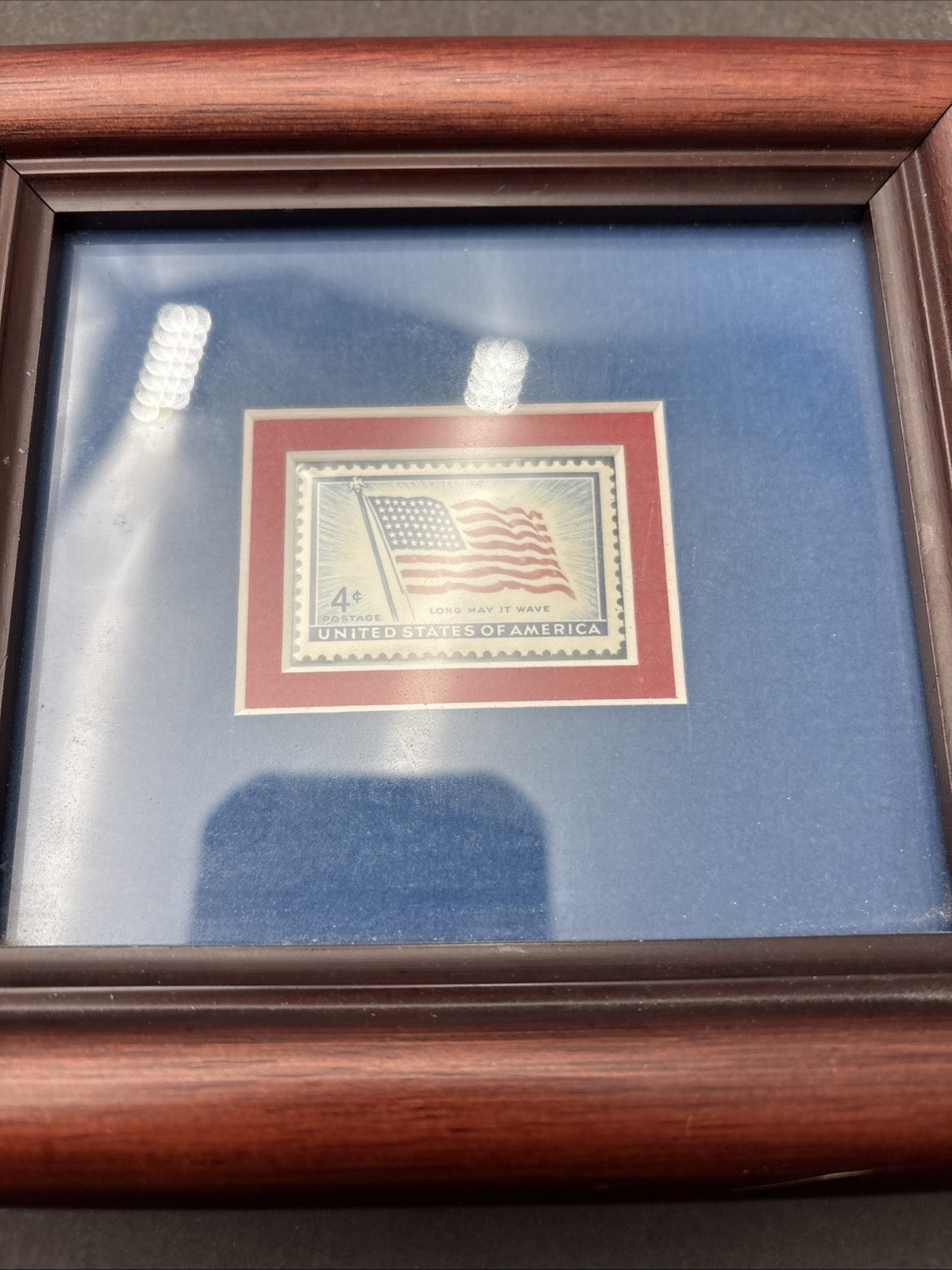USPS 4c Us Flag Long May It Wave Framed Edition Postage Stamp