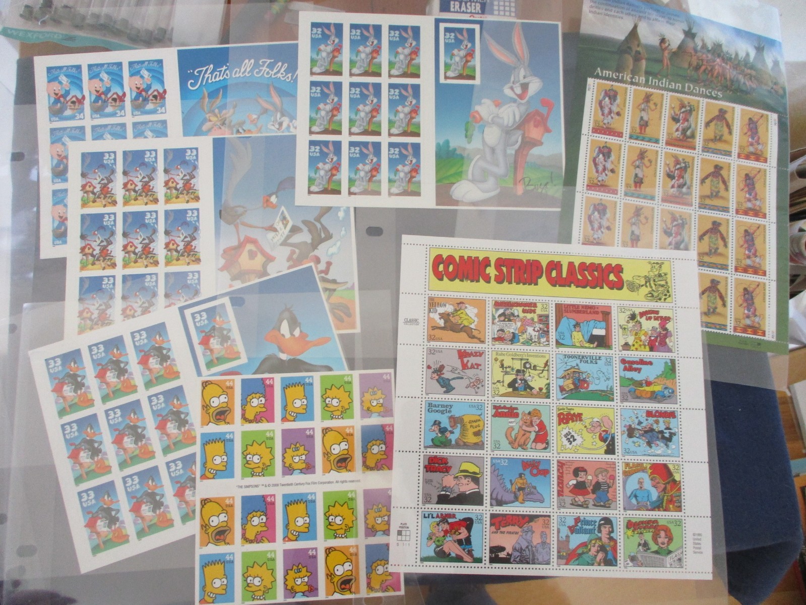 Lot Nice Clean Mint Unused Stamp Sheets 32c-44c era $248 Face Value Postage