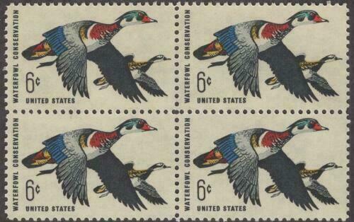 WATERFOUL CONSERFATION-Block of 4 Collectible Unused 1968 Stamps-FREE SHIPPING