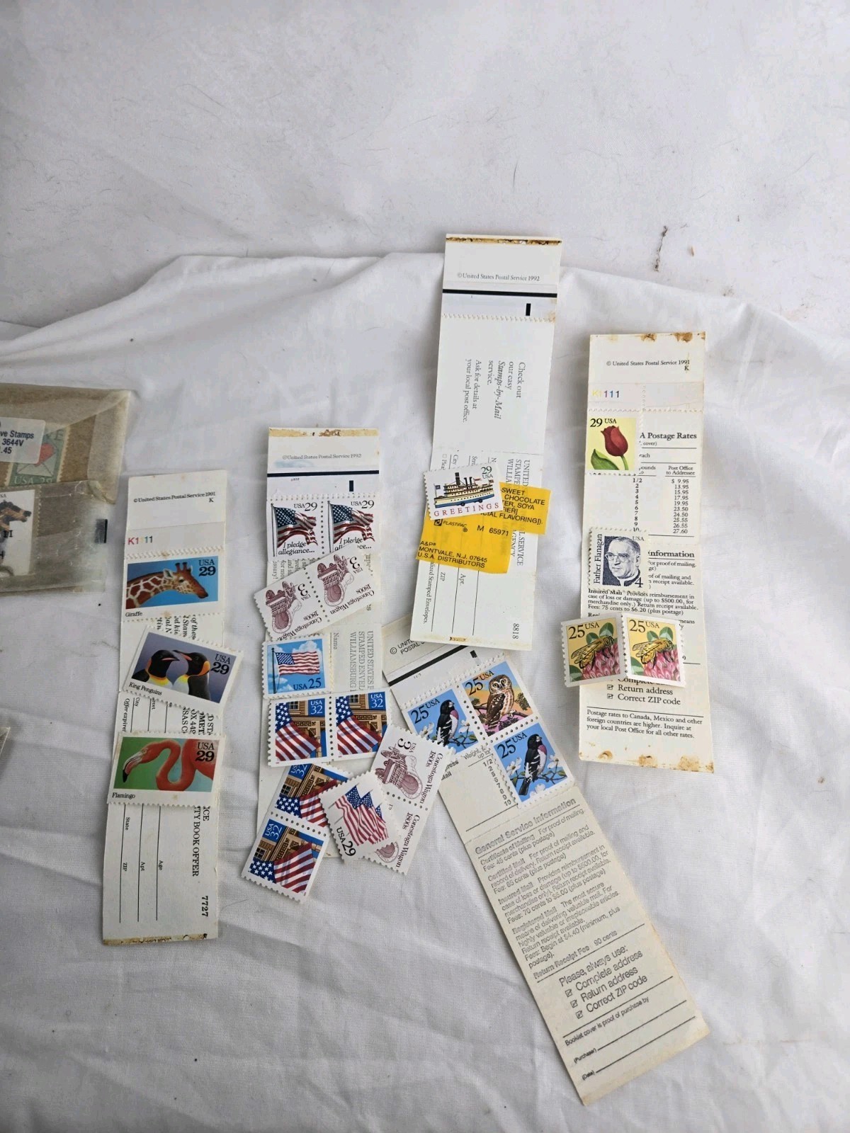 Lot of Unused Stamps, Vintage U.S. Postage