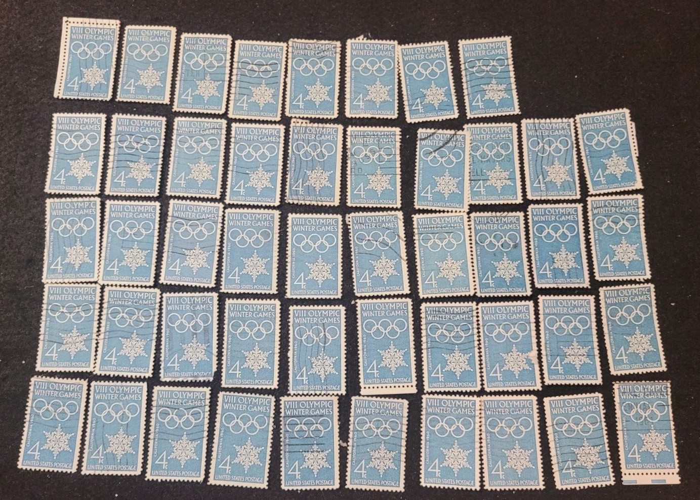 # 1146 – 1960 4c VIII Olympic Winter Games ~ Used 1 Stamp + 2 FREE Stamps