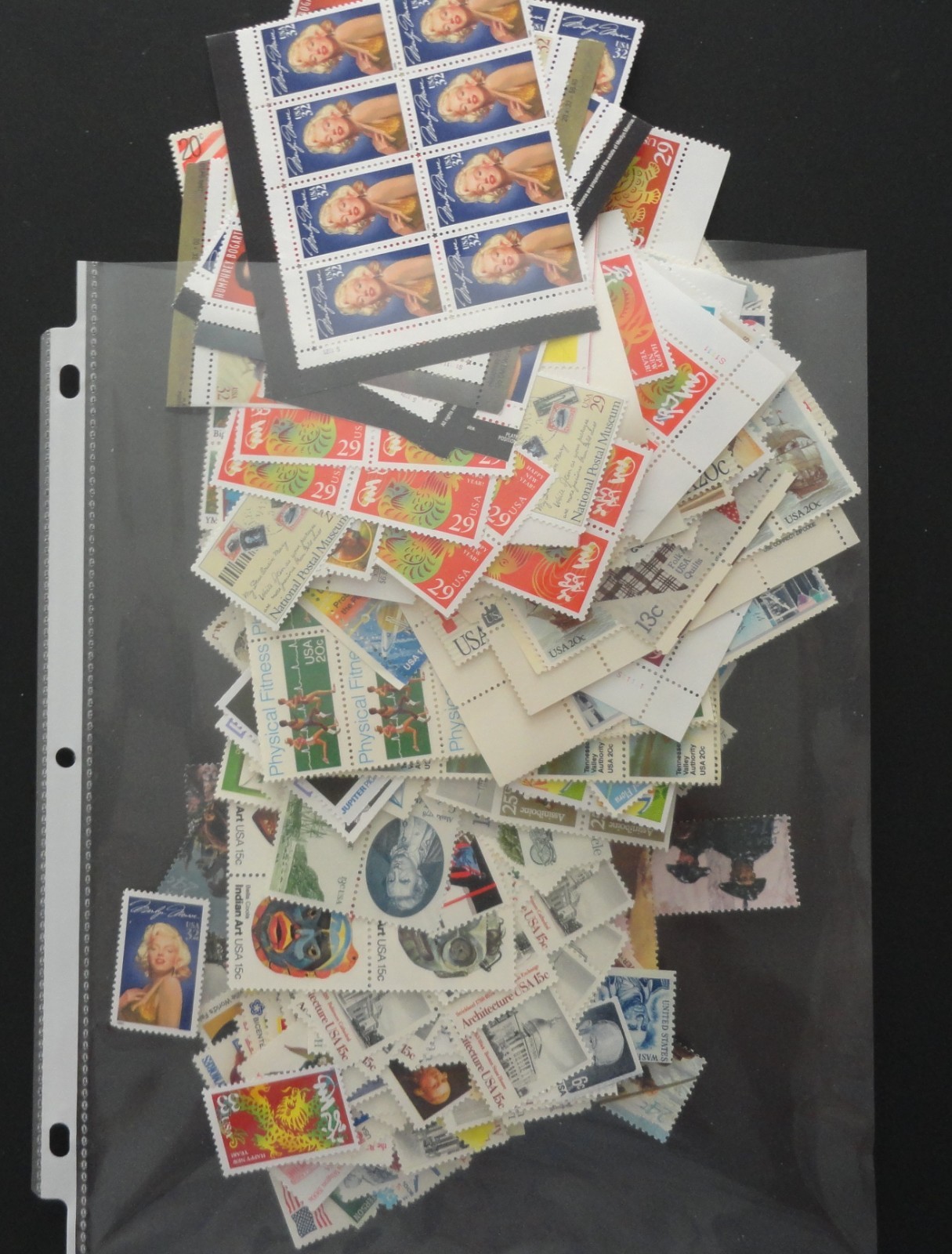 USA USPS MINT NH POSTAGE STAMPS LOT – ALL USABLE ON MAIL FACE VALUE $202.13