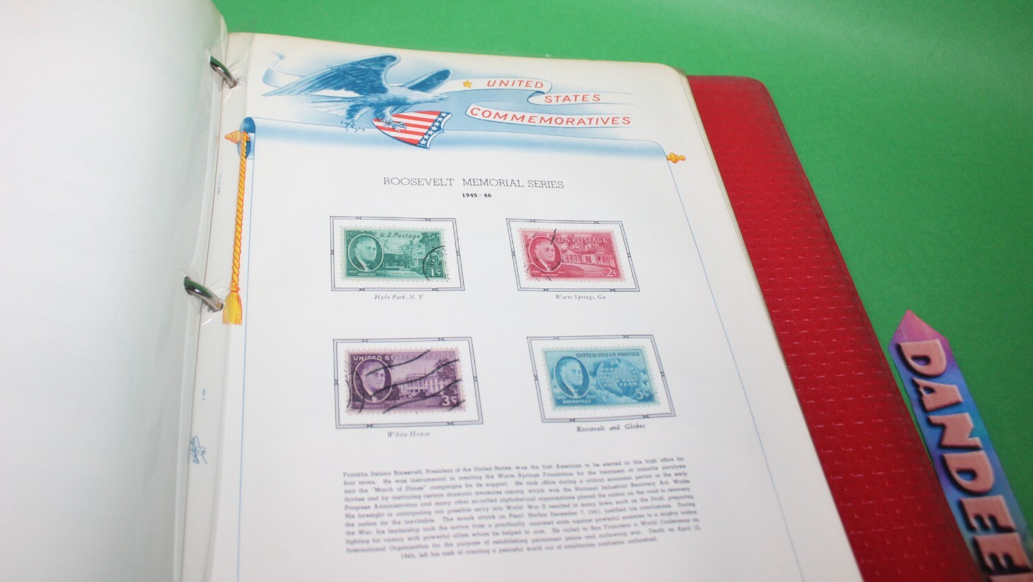 White Ace Historical Album Commemorative Stamps 1961 The Washington Press 60+ Pg