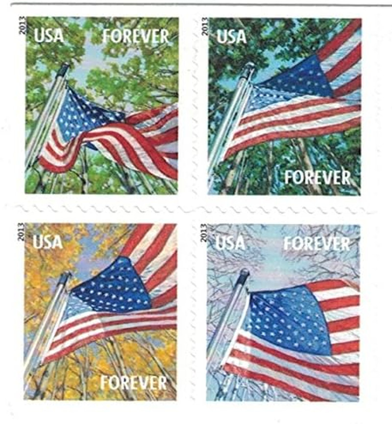 Flags for All Seasons Forever Stamps 100 Stamps (5 Books of 20)
