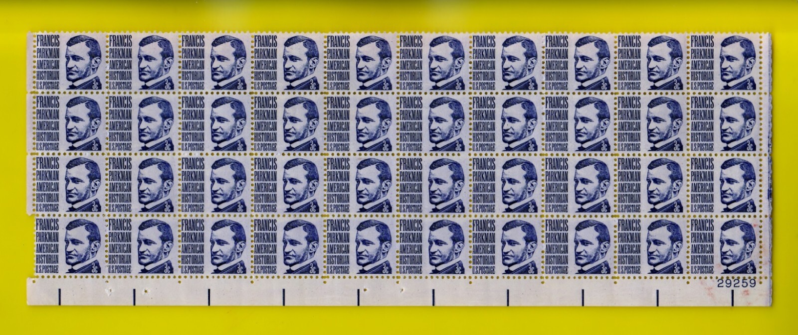 1975 Issued Francis Parkman Prominent Americans Series 40 – 3 Cent Stamps