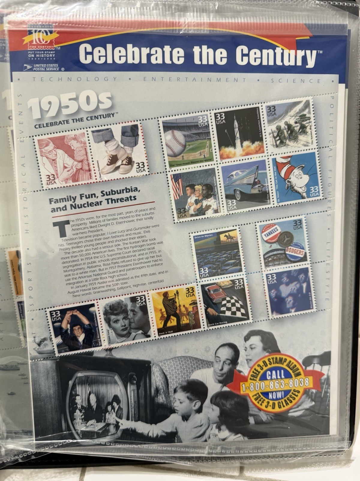 Sealed CELEBRATE THE CENTURY 1900-1990 Complete 10 Sheet Set US Stamps UNPOSTED