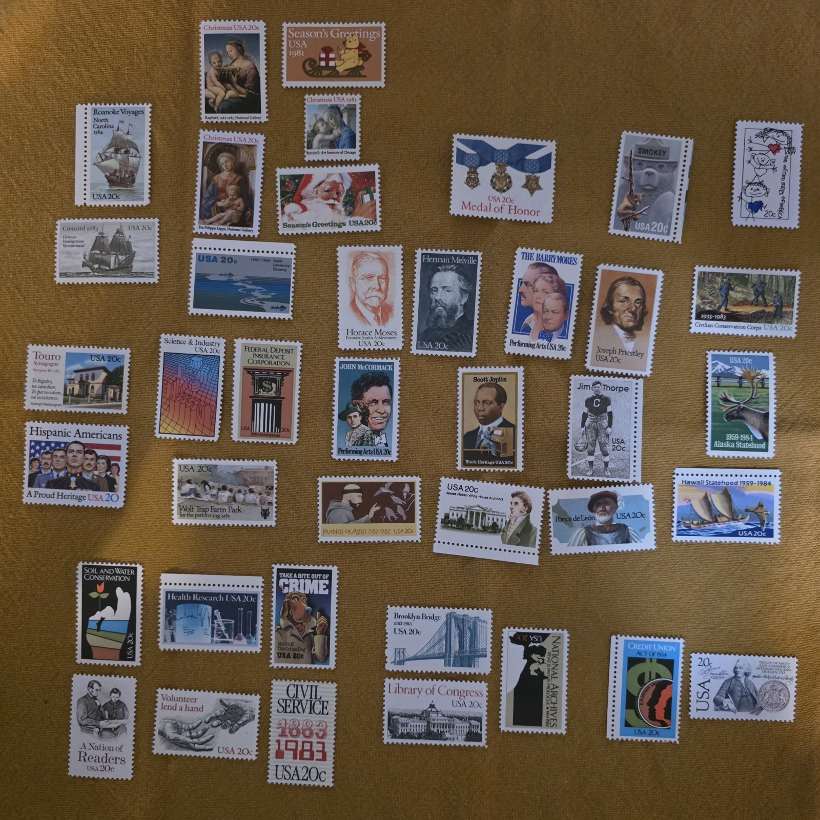 USPS Lot Of 20 Cent Stamps Never Used