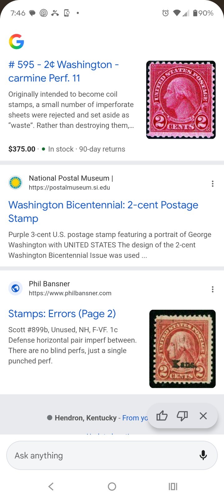 United States Postage Stamp 2 Cents