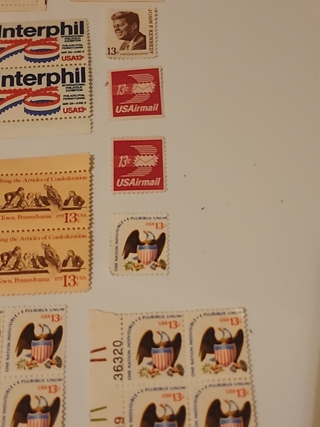 Vintage Mixed Lot of 105 Unused 13 & 6 Cent U.S. Post Office Postage Stamps