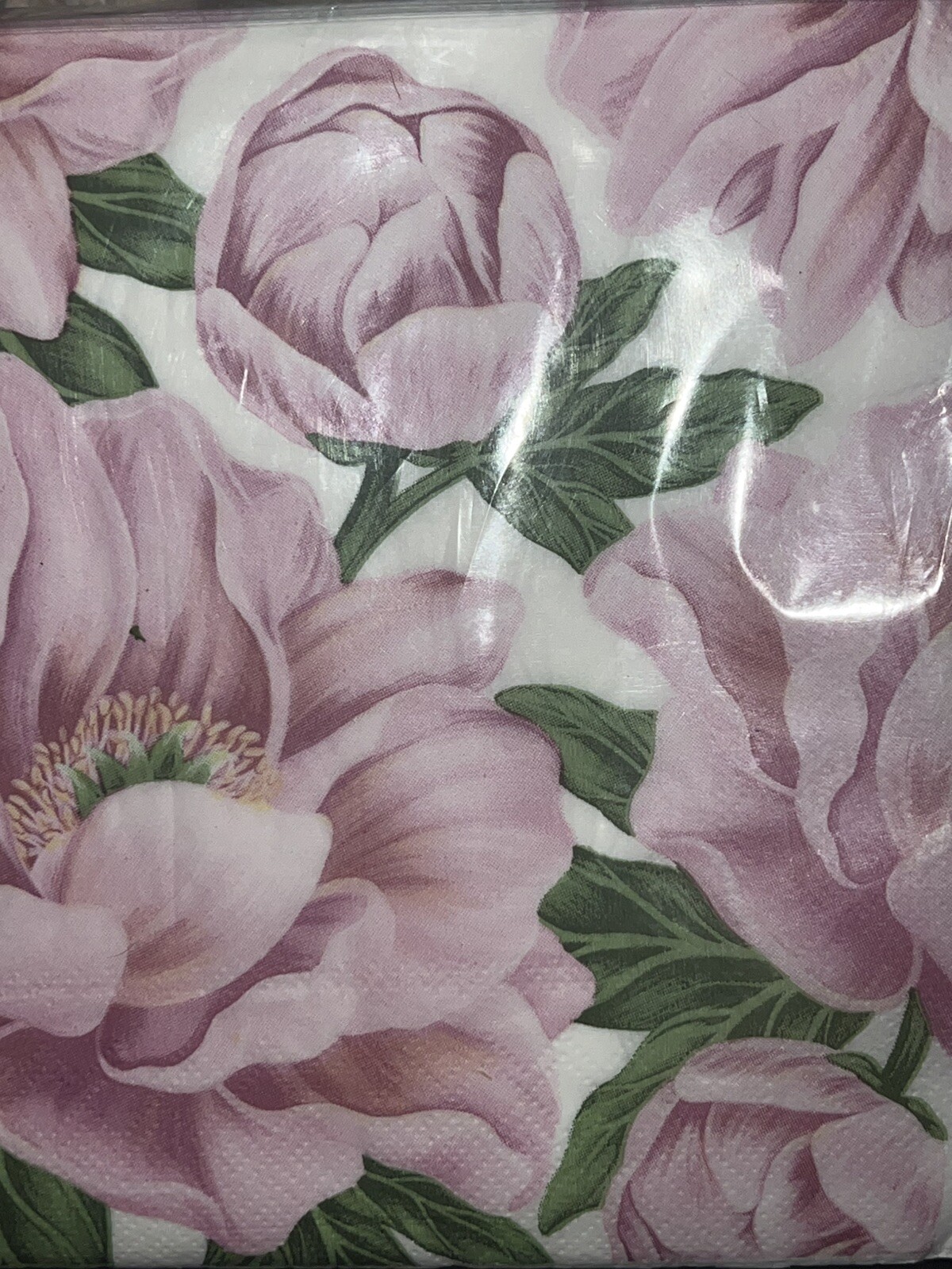 TWO Paper LUNCHEON Decoupage Art Craft Napkins Pink Peony Flowers/floral Blooms