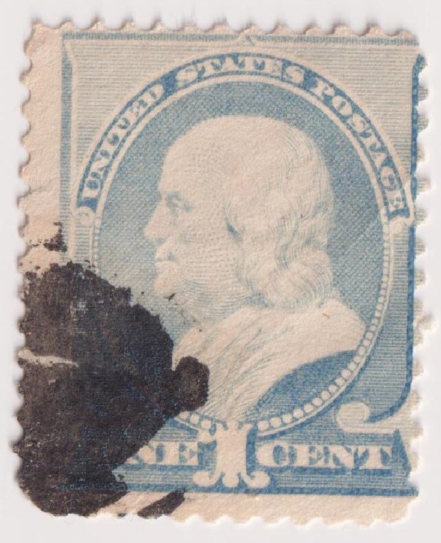 SC 212 – 1 Cent Ultramarine – 1887 – Franklin – Used (#1)