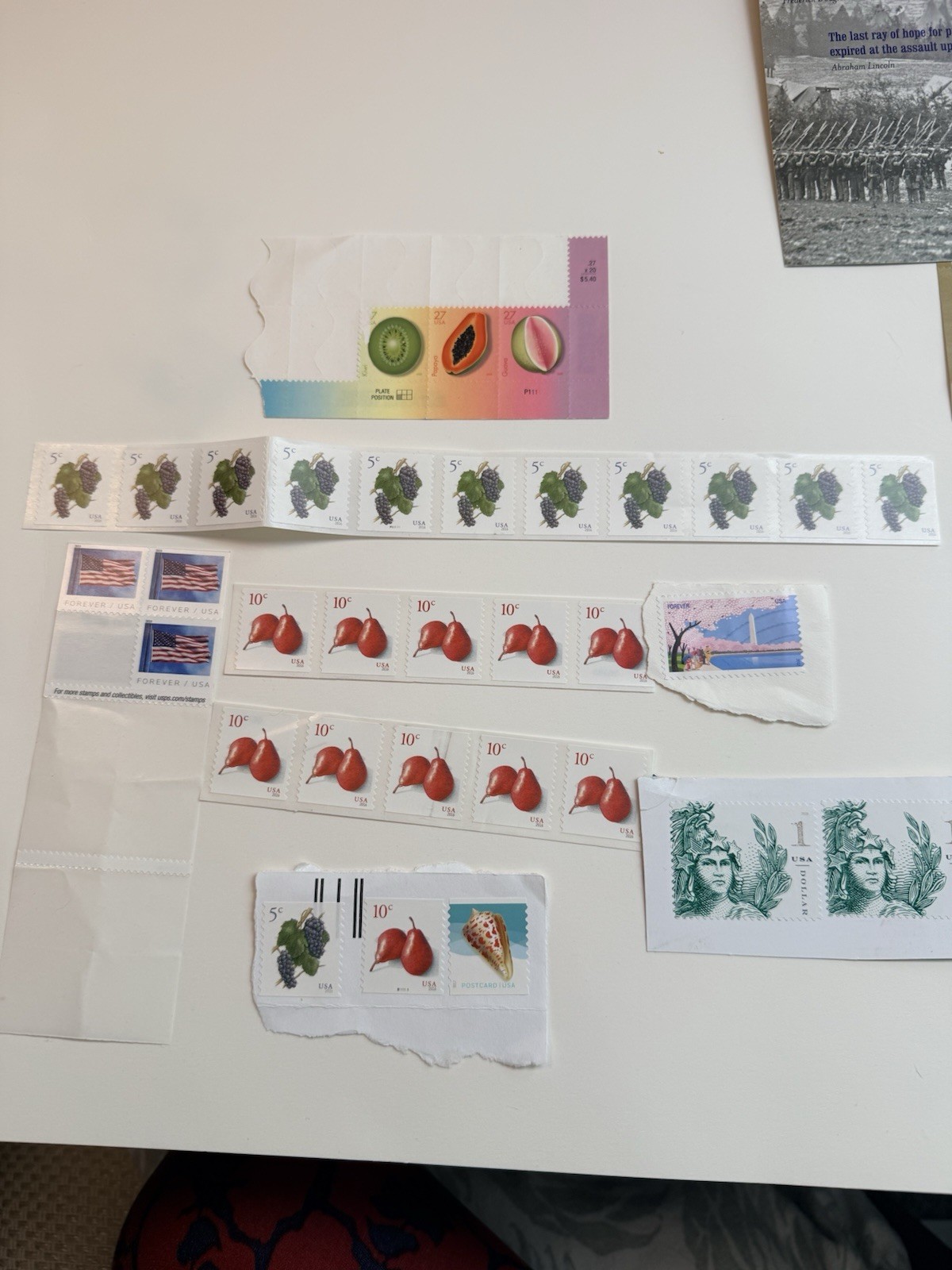 Mixed Lot 68, 2011-2019 US Stamps Civil War Fruit Sally Ride Elvis WW1 Mr.Rogers