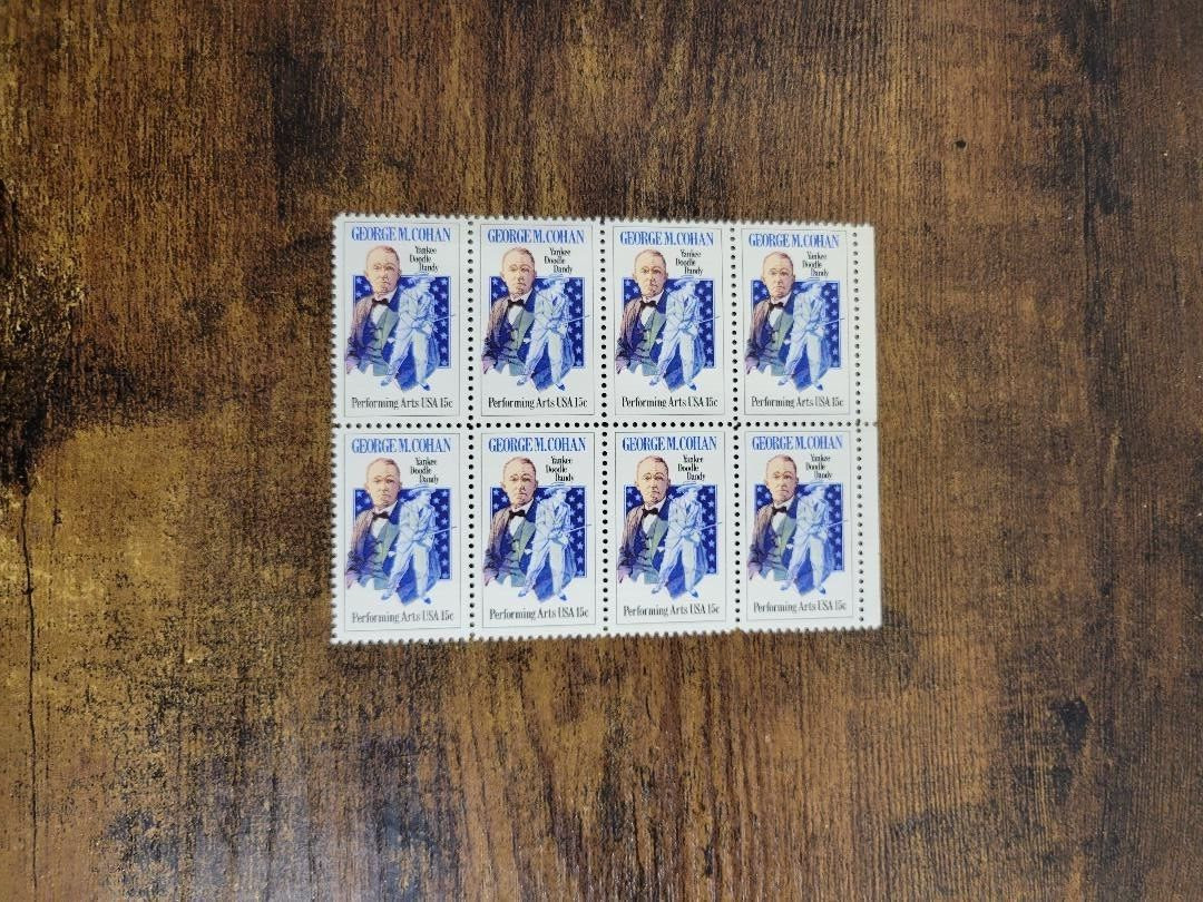 USPS George M. Cohan Yankee Doodle Dandy Performing Arts 15 Cent Stamps