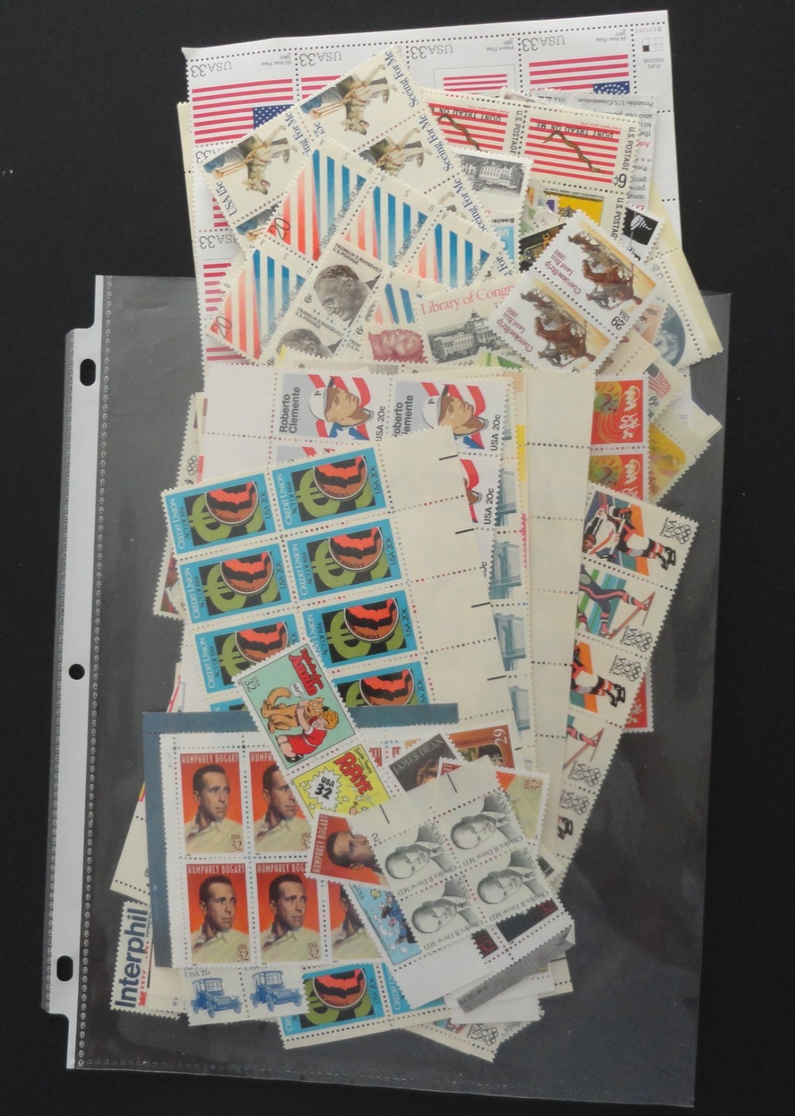 USA USPS MINT NH POSTAGE STAMPS LOT – ALL USABLE ON MAIL FACE VALUE $201.14