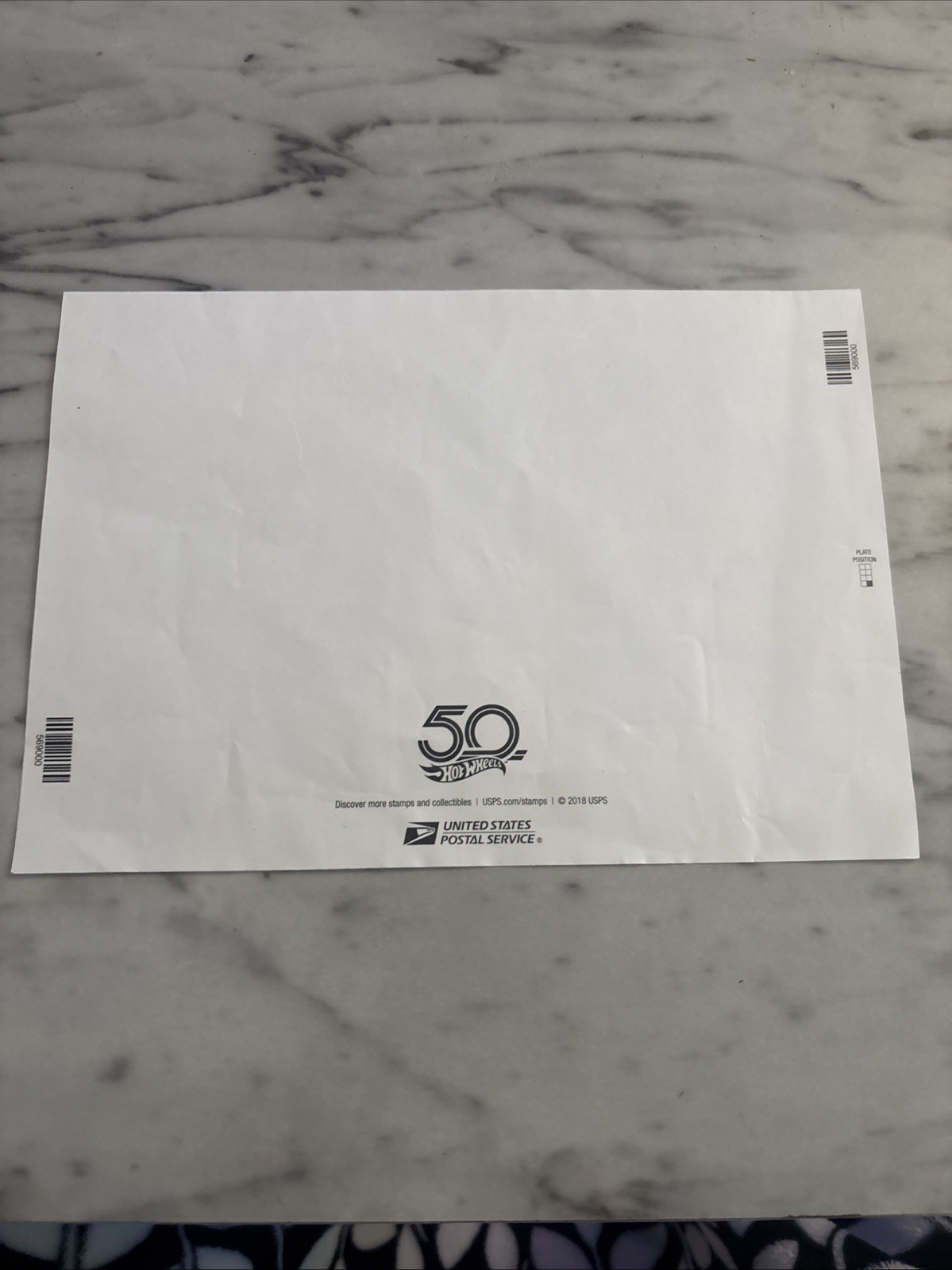 2018 Hot Wheels Forever USA Stamp Sheet Of 20, Multicolor