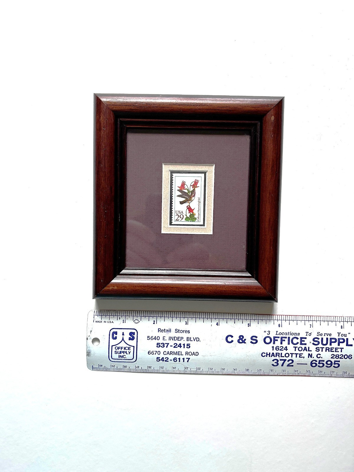Vintage Framed 1993 Stamps & Stories Commemorative Stamp – Calliope Hummingbird