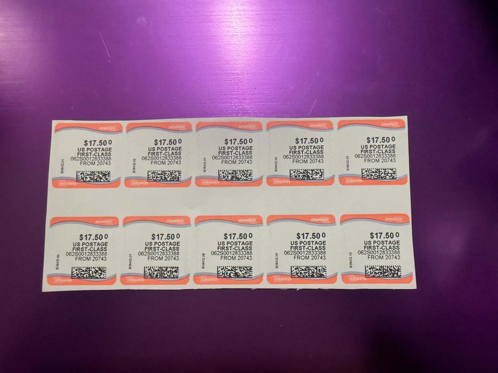 Discount Stamps 20 $17.50 Stamps