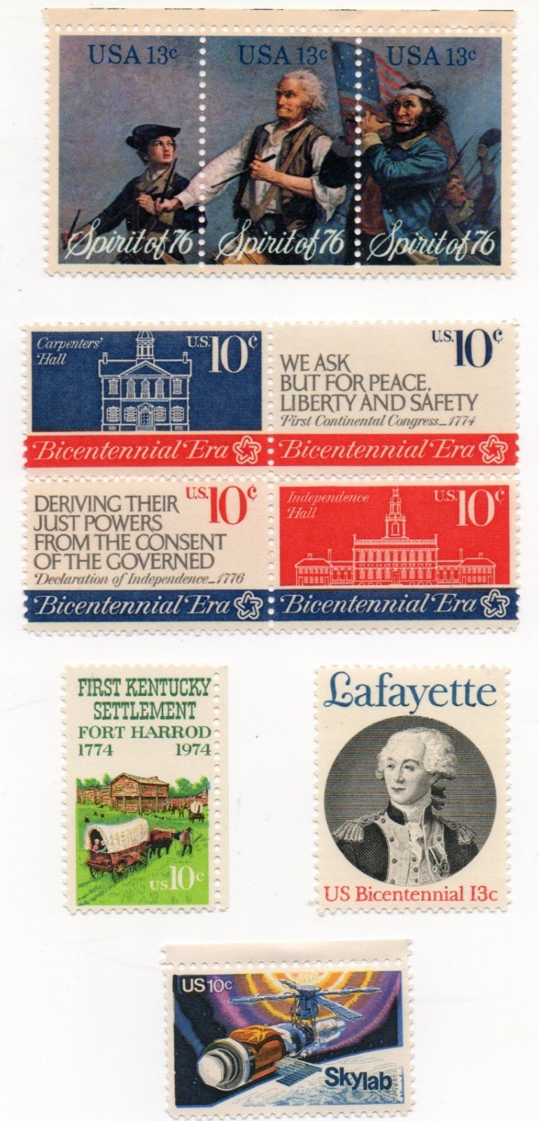 RARE NEVER USED United States Postage Stamps 10 of