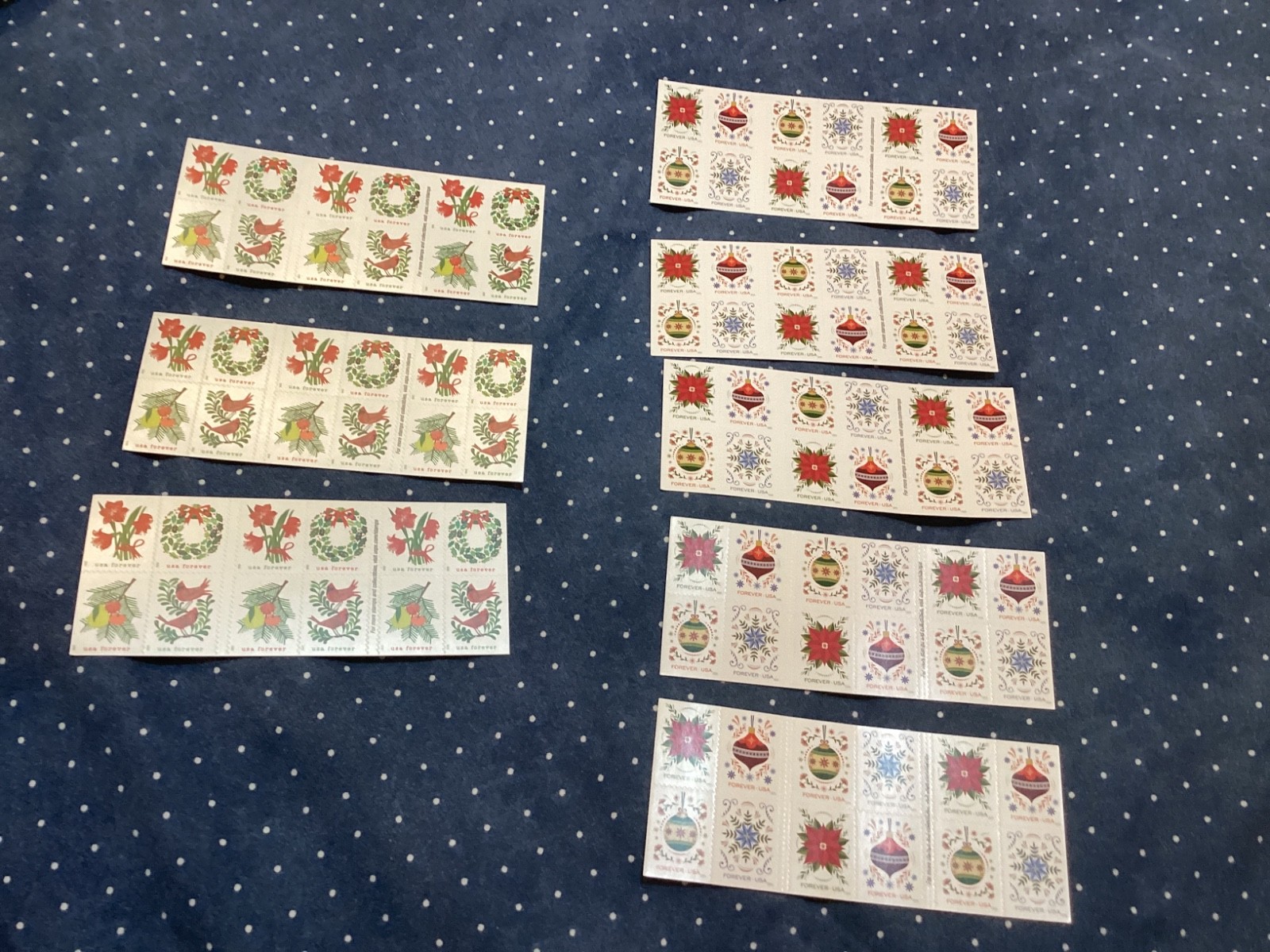 160 first class forever stamps, holiday joy&cheer, (8bookx20each), $85.00
