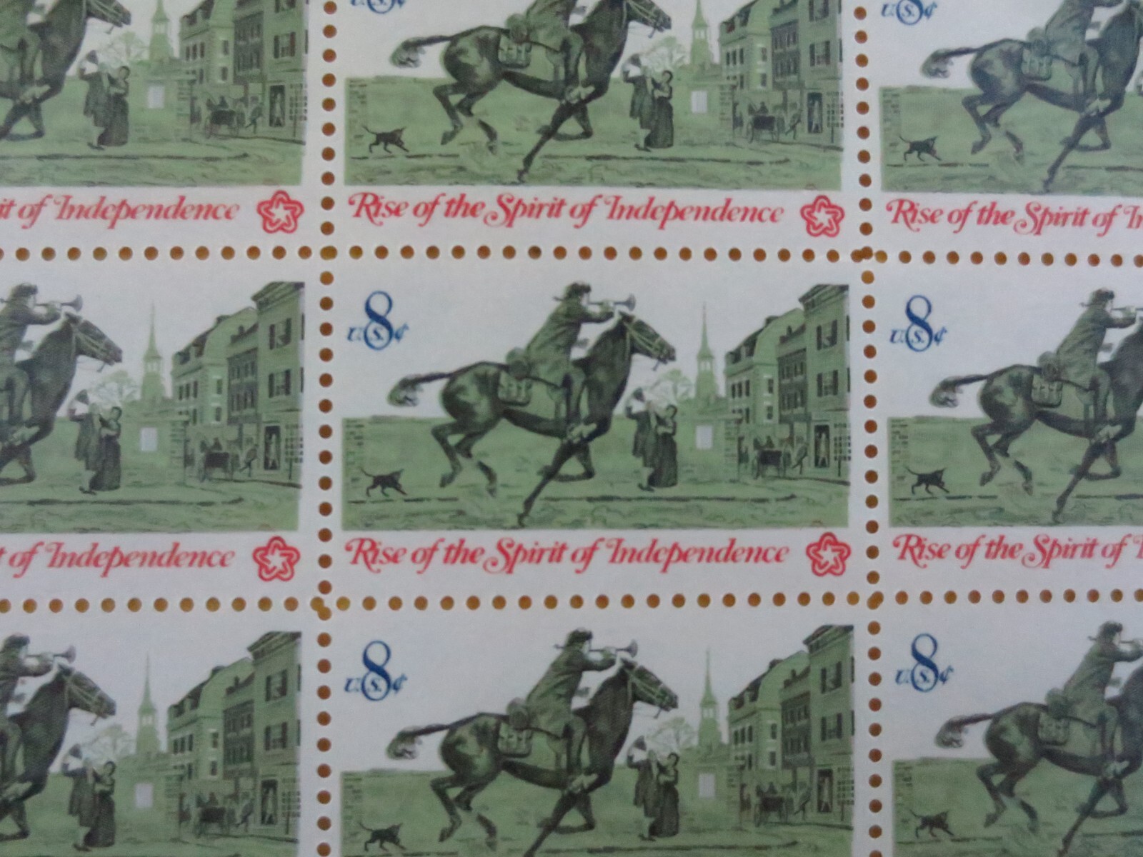 Doc Sc# 1478 Colonial Communications: Postrider 8¢ 1973 Sheet of 50 MNH