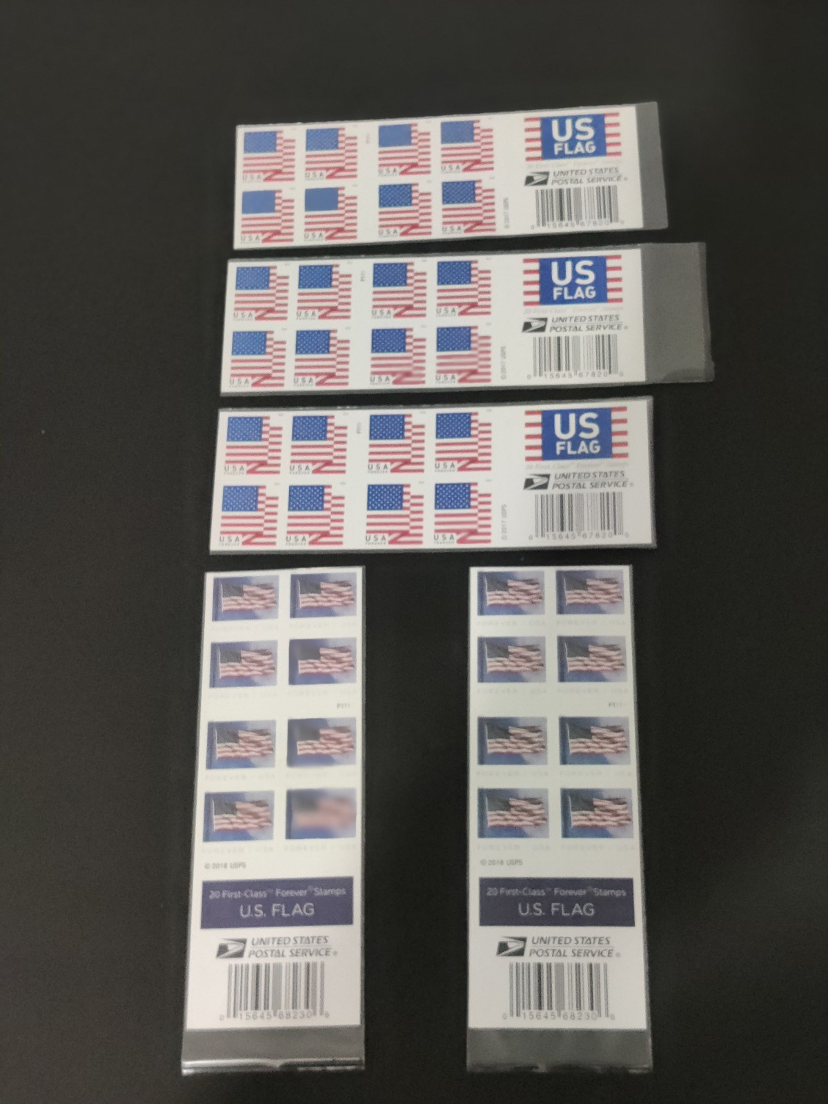100 Brand New USPS Forever – U.S. Flag 5 Sheets – Unused – $78 Value