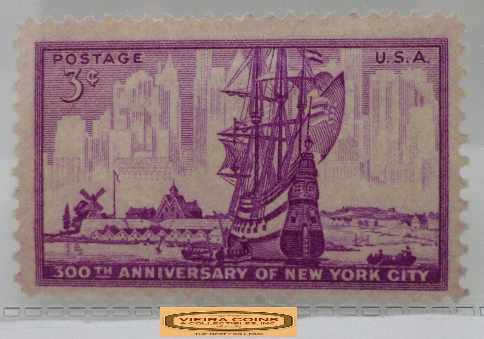 USA Postage 300TH Anniversary of New York City 3 Cents Stamp – #S41817NQ