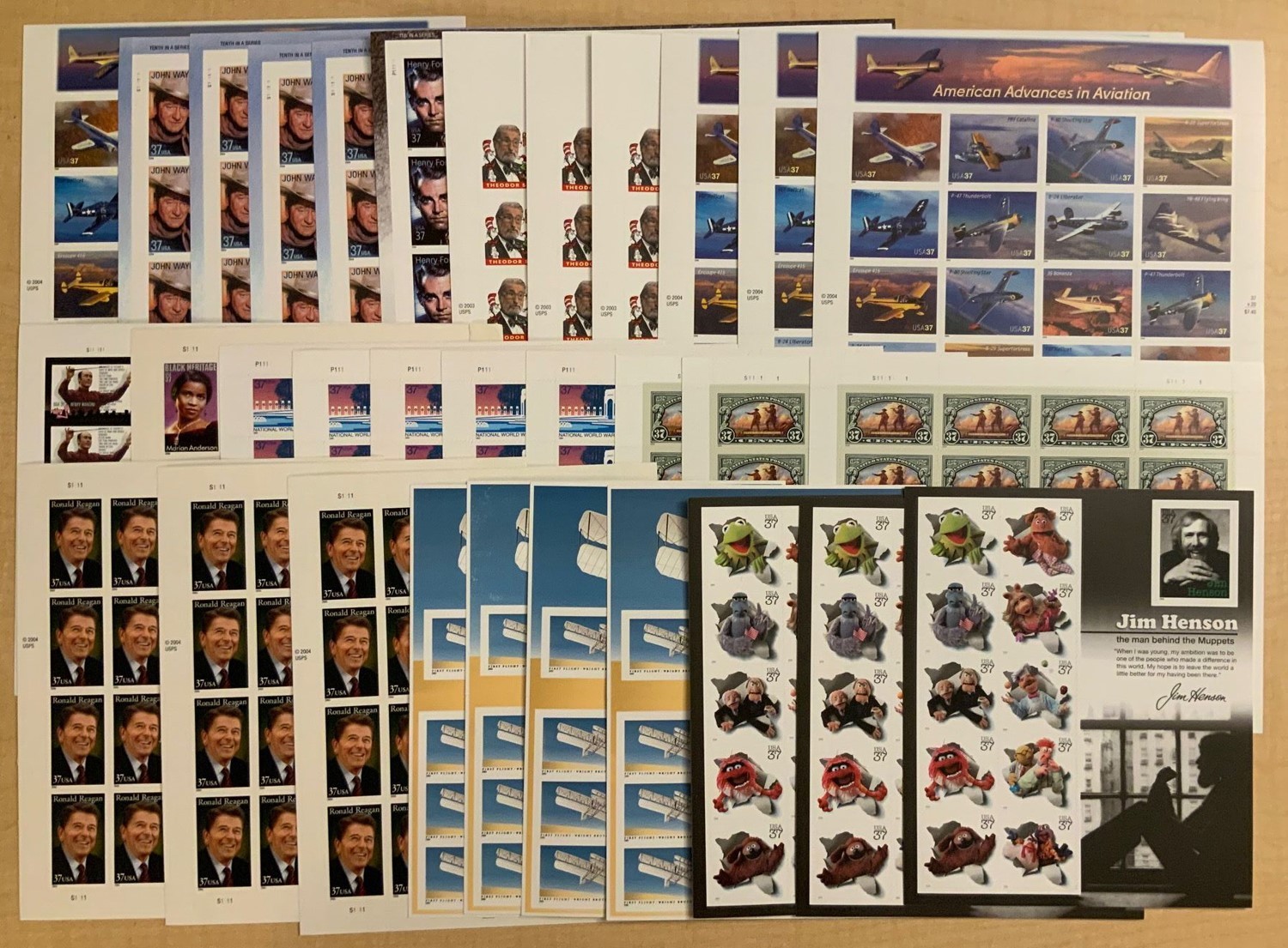 Discounted Postage 37¢ Sheet Lot Face Value $212.01 * Stuart Katz