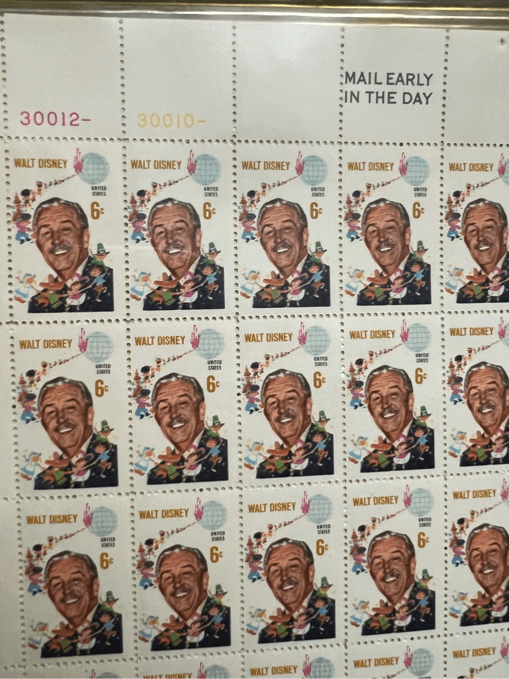 MNH 1968 Scott #1355 Walt Disney Sheet of 50 6 Cent Stamps