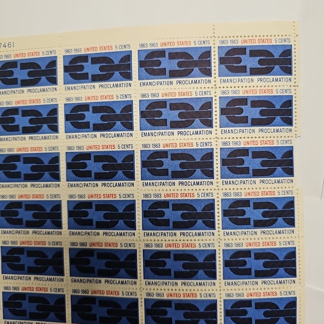 Stamp US Postage 5c 5 Cent Sheet OF 50 Stamps Emancipation Proclamation