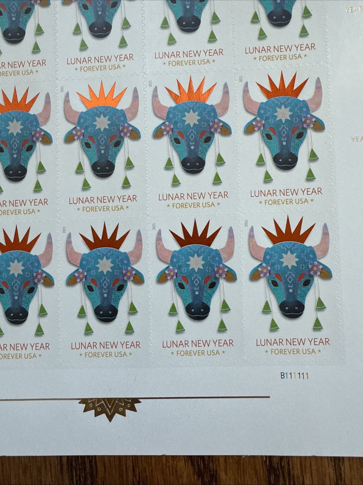 2021 LUNAR NEW YEAR OF THE OX Sheet of 20 Forever Stamps MNH #5556
