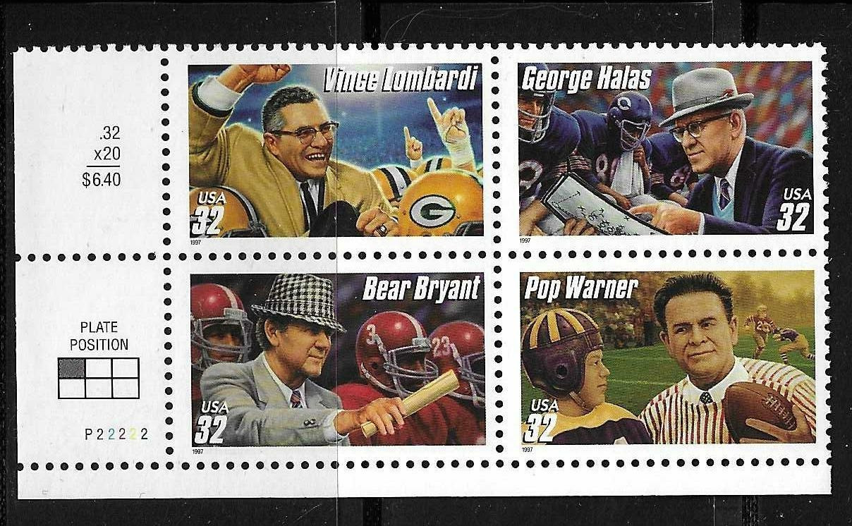USA SC # 3146a Football Coaches . MNH