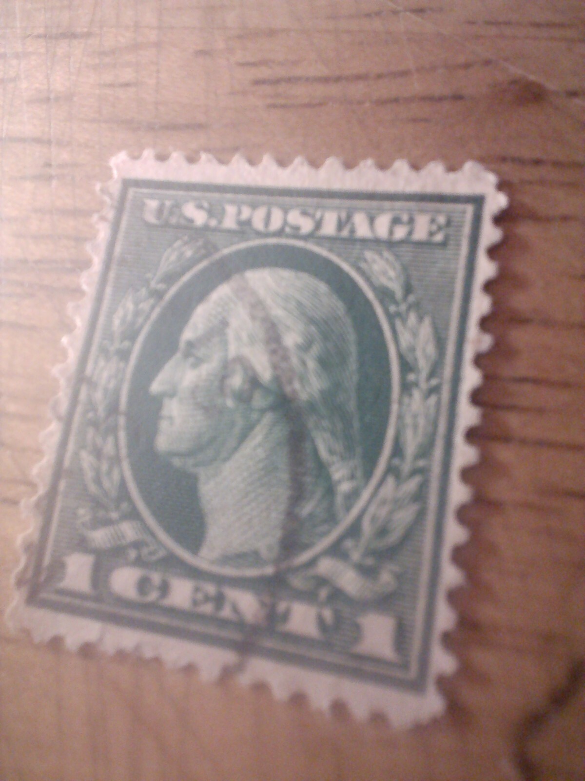 1917 1¢ George Washington. Green.