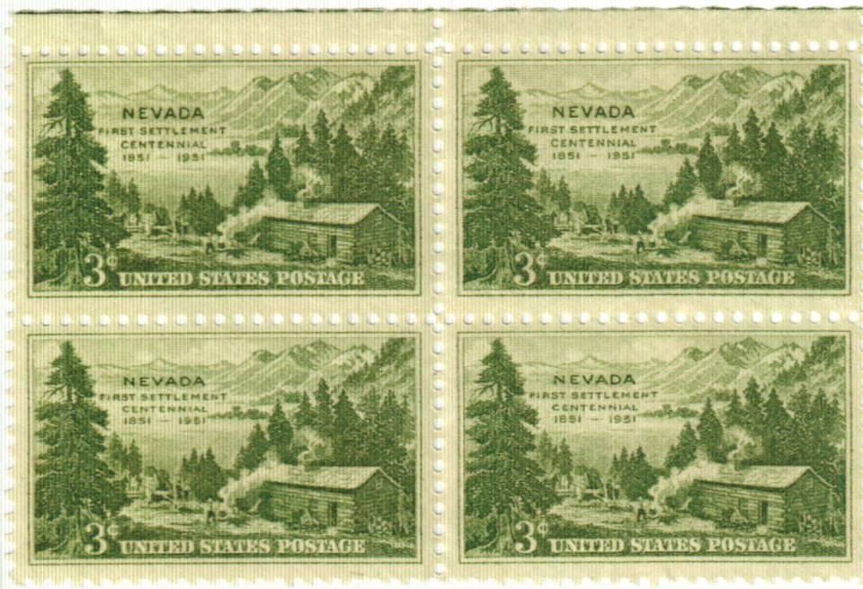 United States 3¢ 1951 Nevada Settlement Postage Stamp #999 x 100 Singles