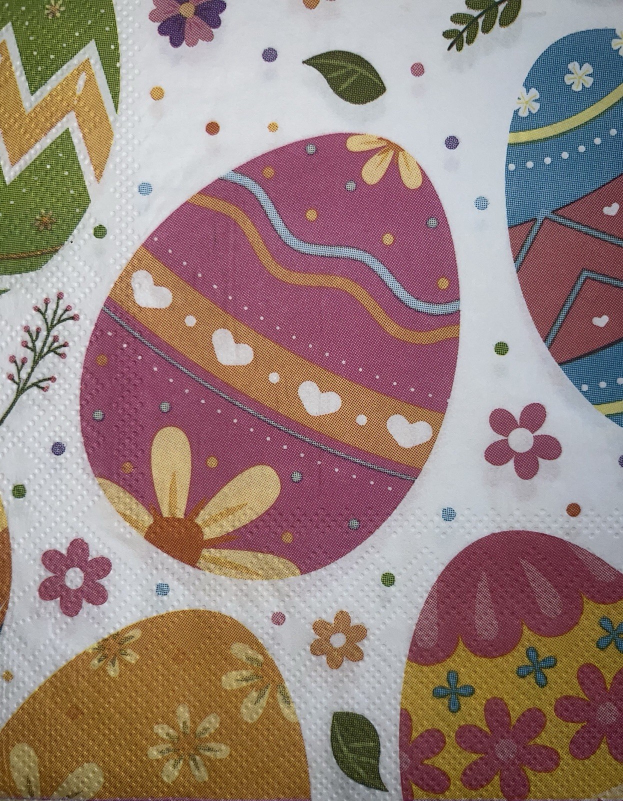 Three Paper LUNCHEON Decoupage Craft Napkins EASTER Eggs Bunny Rabbits 6.5”