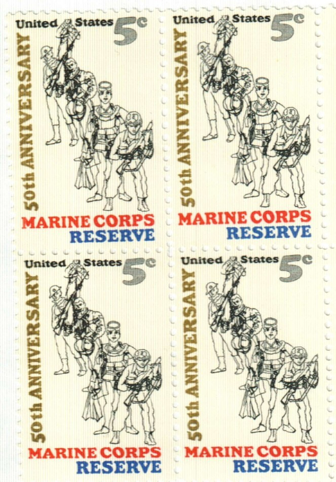 United States 5¢ 1966 Marine Corps Reserve Postage Stamp #1315 x 100 Singles