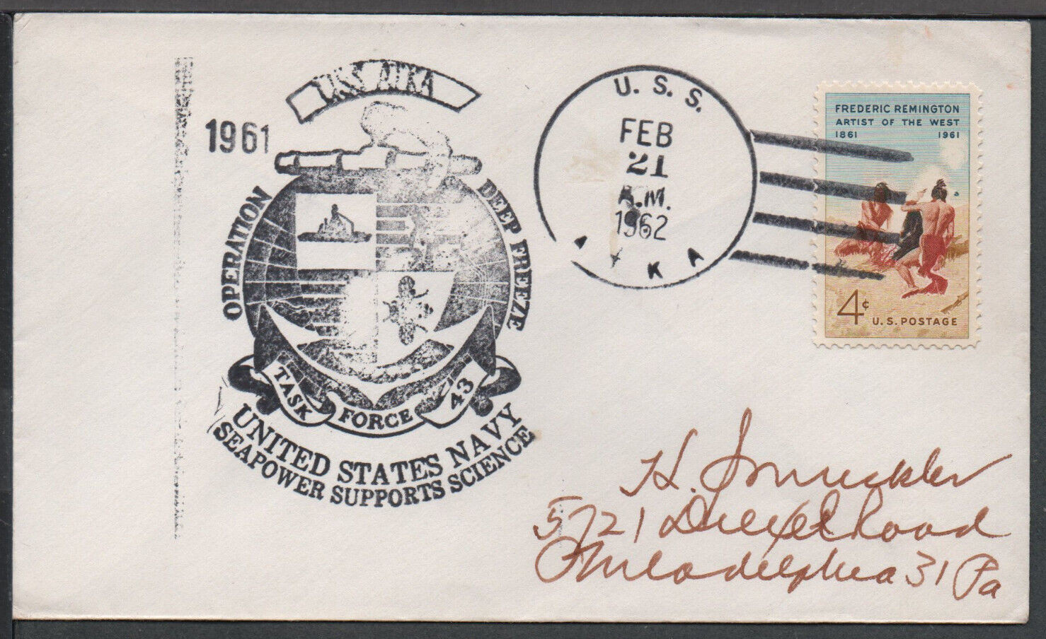 ✔️ United States USA NAVY Military sea service RARE COVER