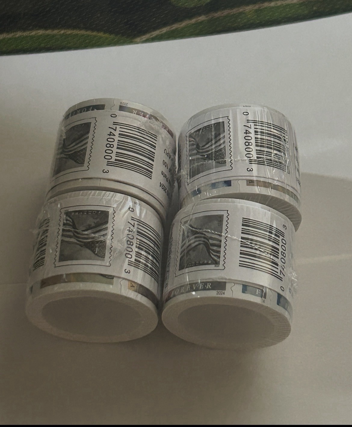 4 Rolls of 100 400 Total 2024 US Forever Flag Stamps New Sealed Coil #9