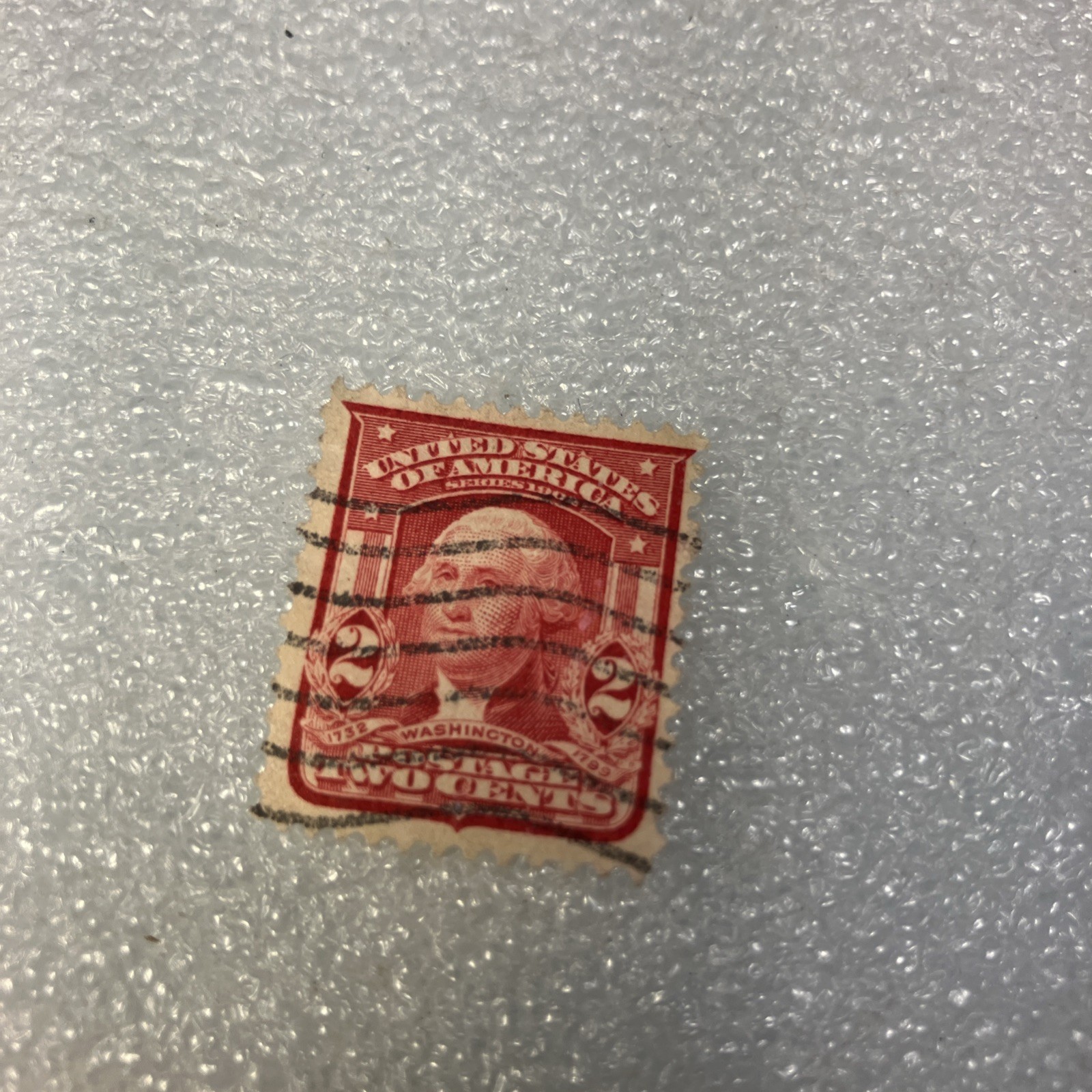 9 USED Antique US Stamps, 1902-1908 George Washington RED, 2 Cents; A DEAL- LOOK