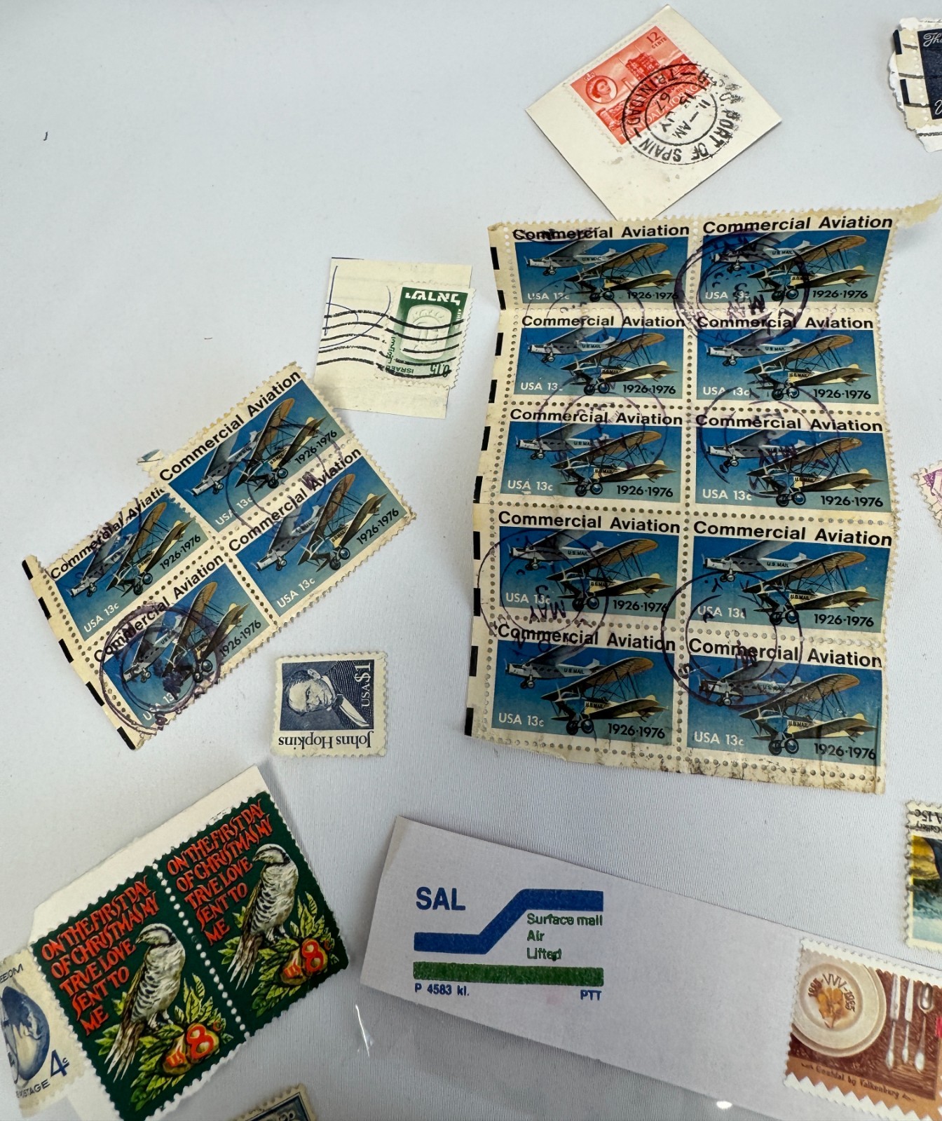 Vintage Worldwide Stamp Collection Lot USA and International Commemoratives
