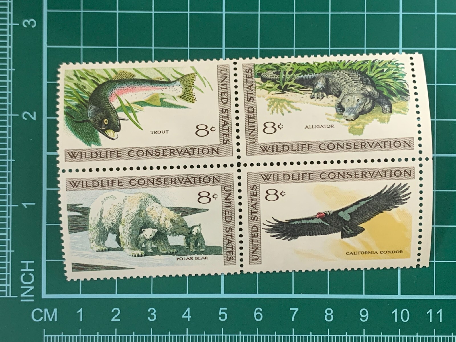 US Postage Wildlife Conservation 8c Block Stamps