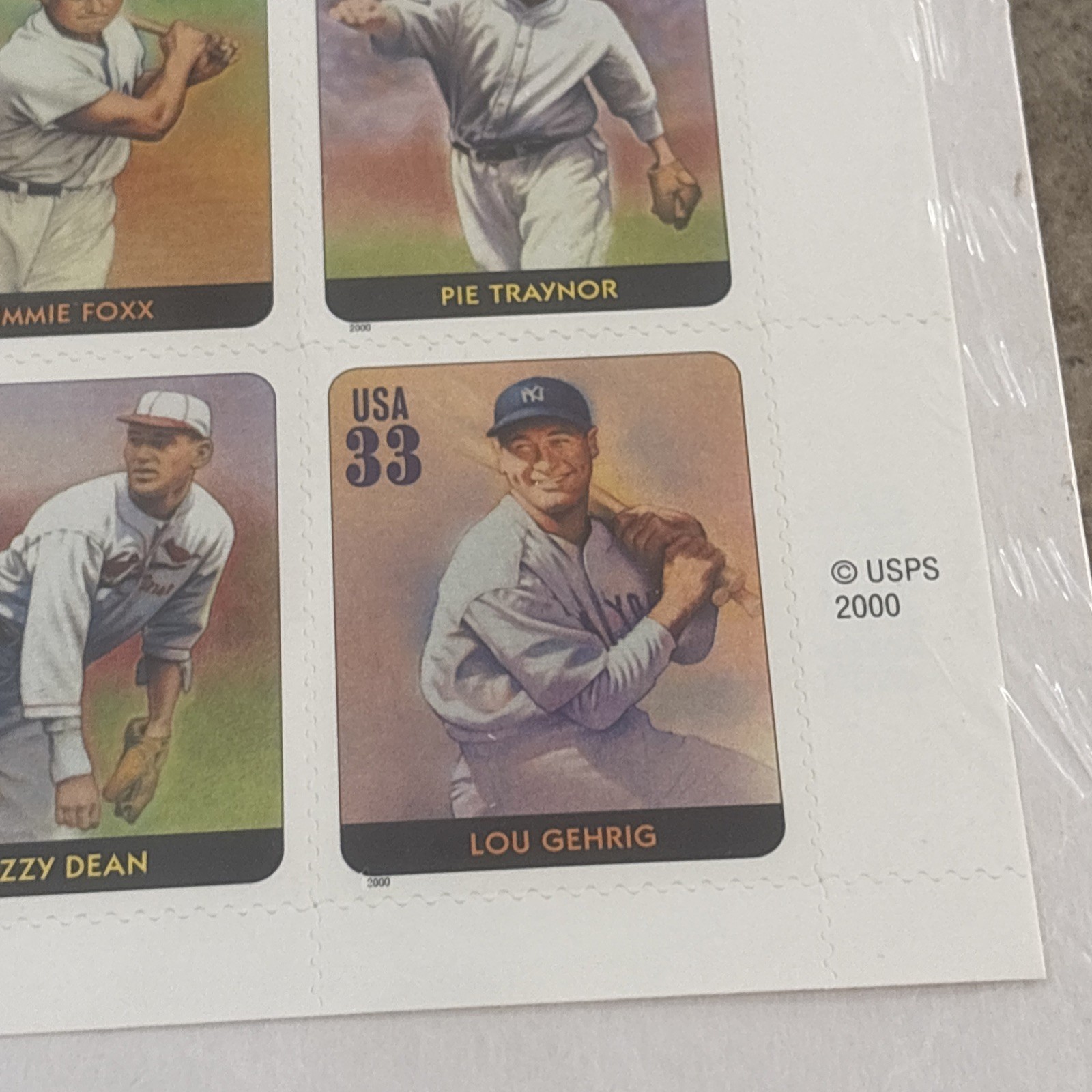 USPS 2000 33-cent Legends of Baseball Collection Major League All-Century Mint