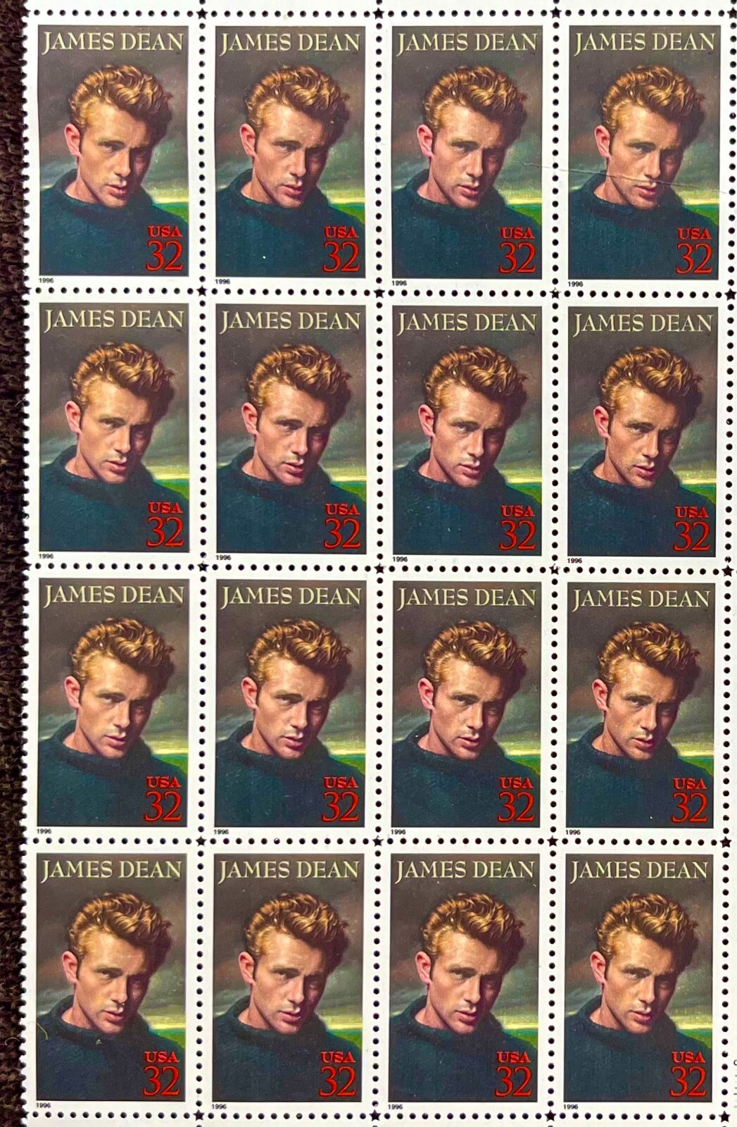 JAMES DEAN GAY ICON ACTOR Vintage USPS STAMP PAGE United States Postal Service