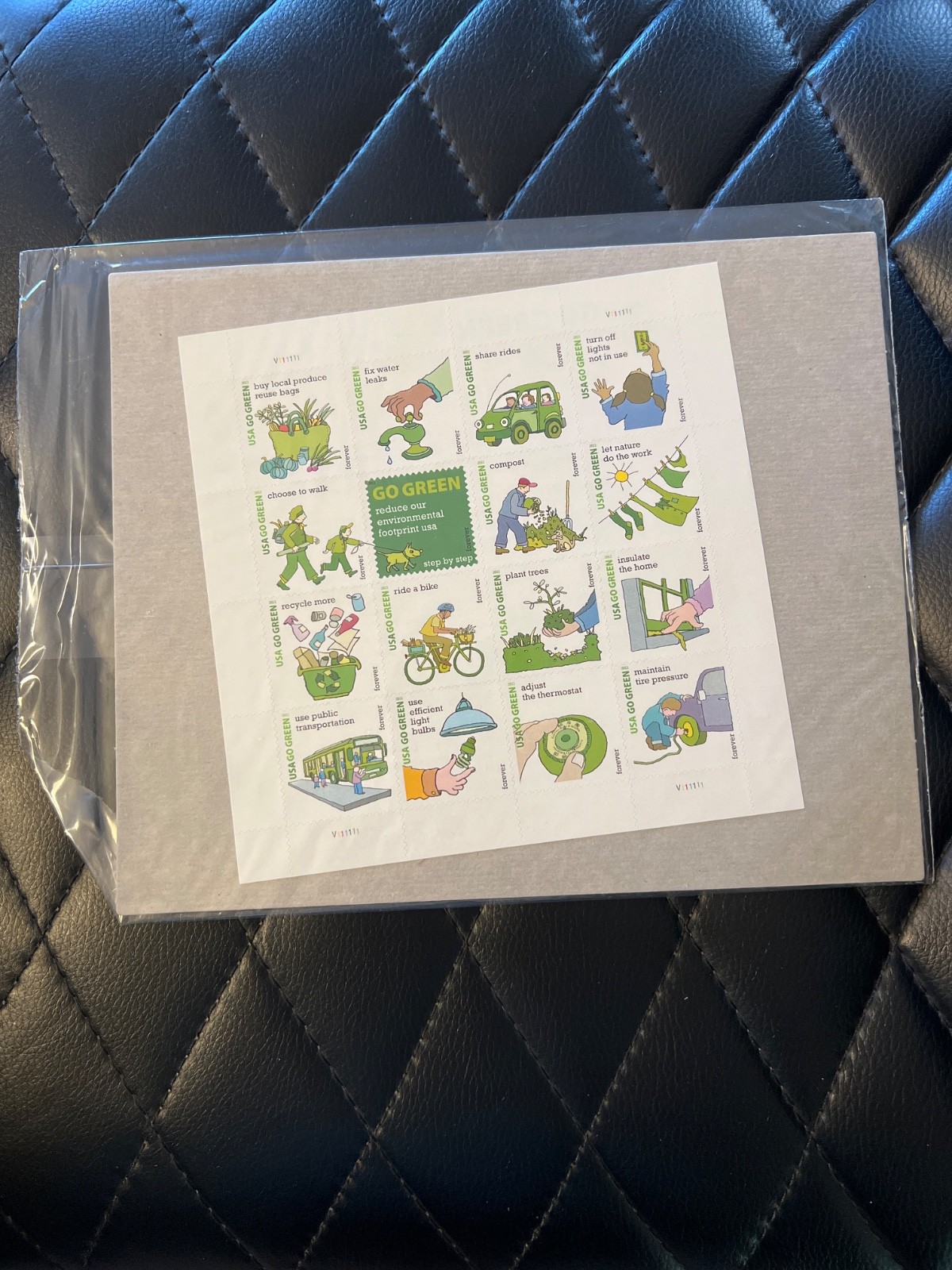 2011 USA Forever Go Green – Block of 16 From Sheet Sealed