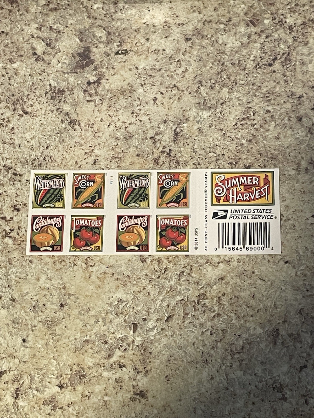 Summer Harvest – USPS Forever Stamps (2014) Booklet Of 20- MNH