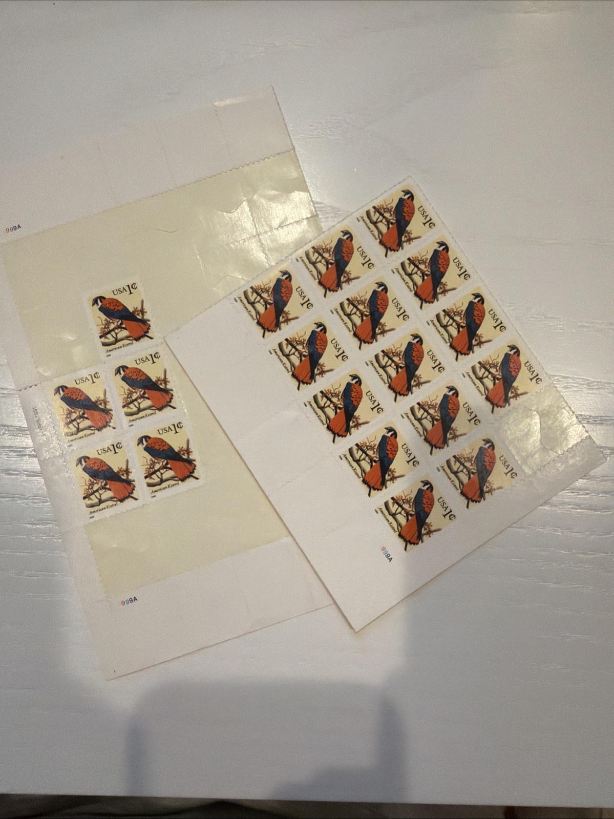 23 USA Stamps .. Kestrel Bird Blocks .. Water Activated/Self-adhesive