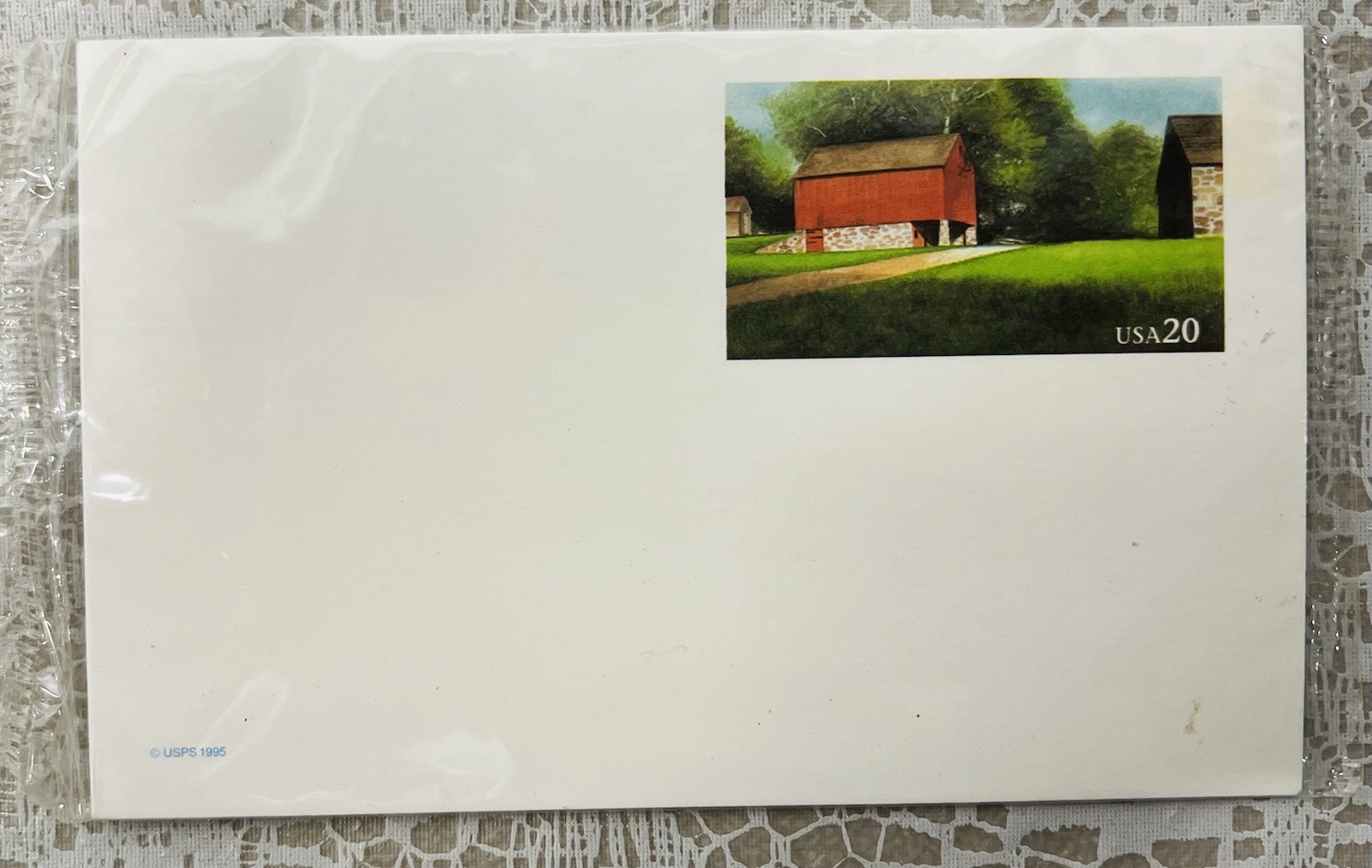 USPS SET OF 5 POST CARDS 1995 USA 20 Cent, RED BARN USA SEALED