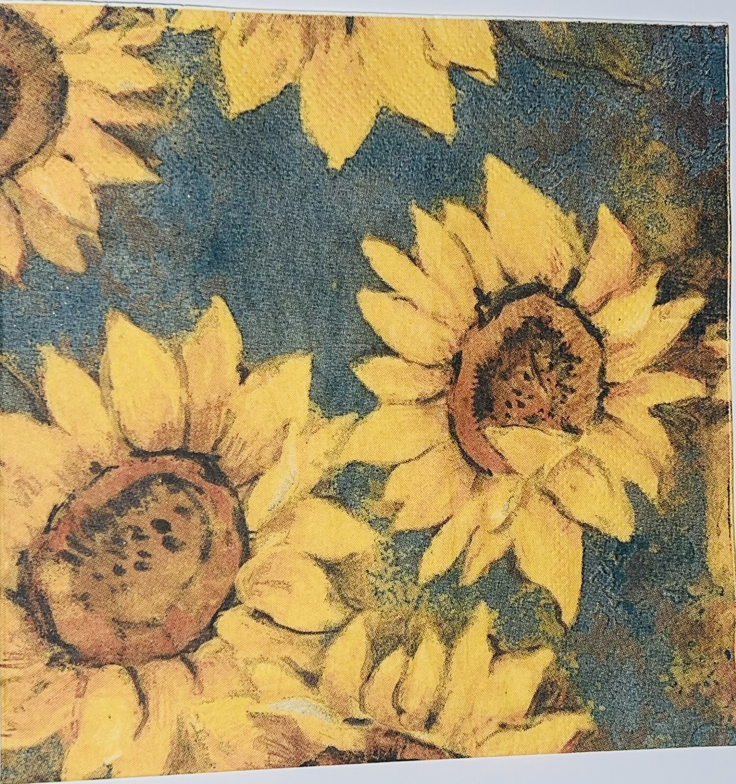 (three) Paper LUNCHEON Decoupage Art Craft Napkins – AUTUMN SUNFLOWERS FLOWER